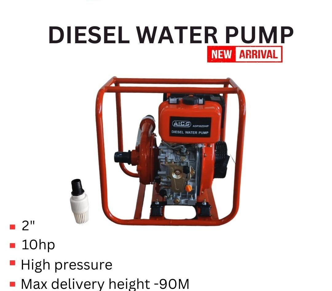 AICO 2-Inch 10HP High-Pressure Diesel Water Pump – 90m Head