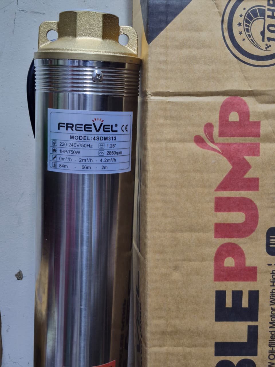 Freevel 4SDM313 1HP Submersible Pump – 84m Head