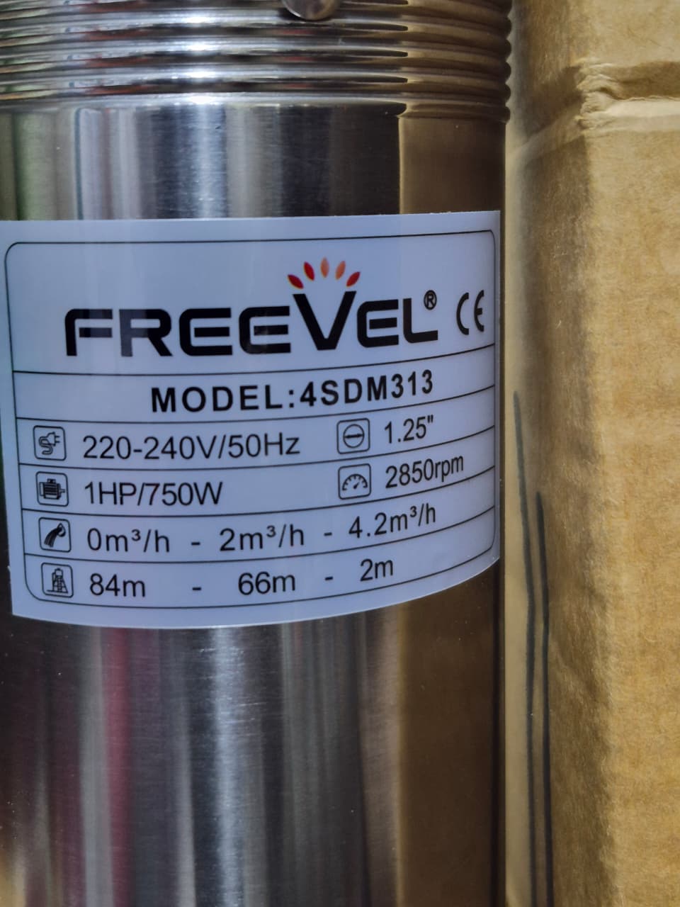 Freevel 4SDM313 1HP Submersible Pump – 84m Head