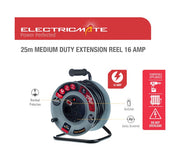 Electricmate 25-Metre Medium-Duty Extension Cable Reel – 16A