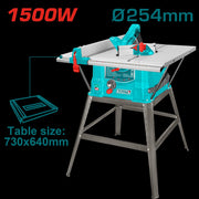 TOTAL 1500W Table Saw – 254mm Blade