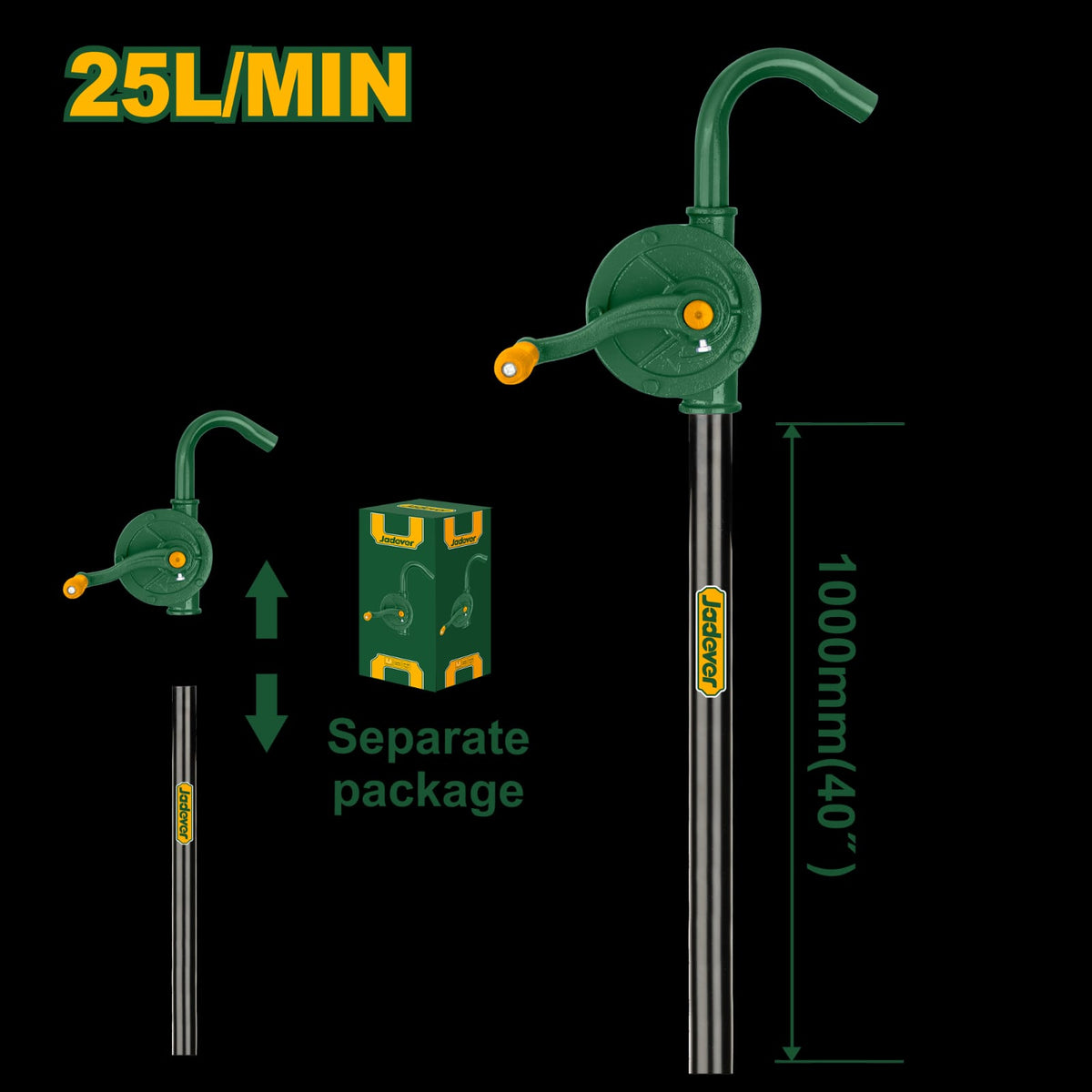 Jadever Hand Oil Pump – 25L/min