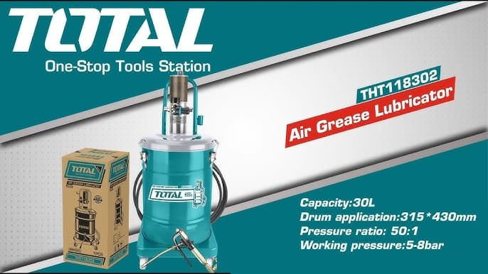 TOTAL THT118302 Air Grease Lubricator – 30L Pneumatic Grease Pump
