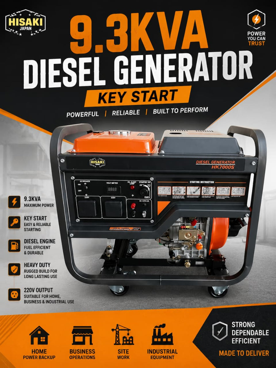 Hisaki 9.3KVA Diesel Generator – Key Start