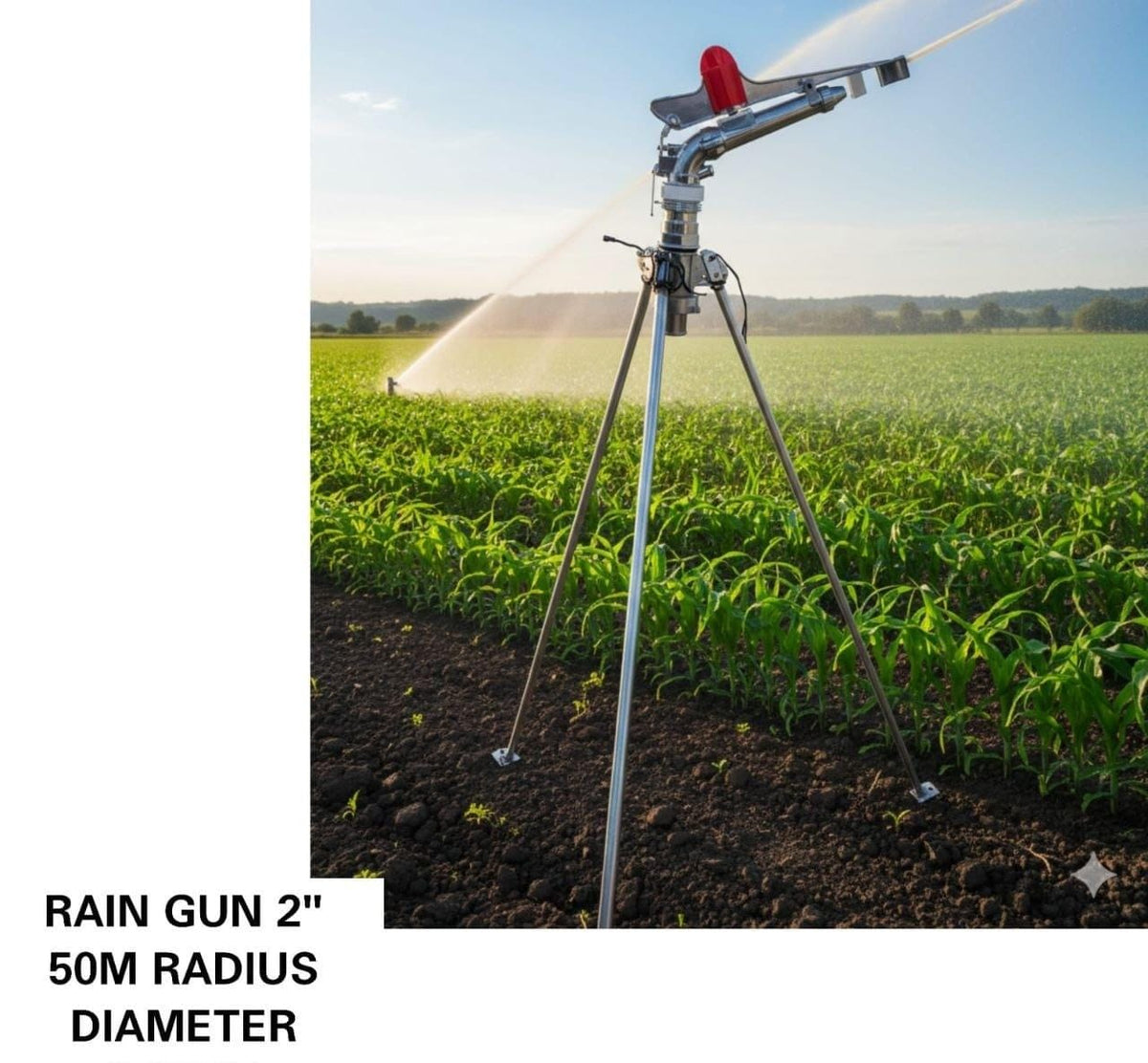2" Rain Gun Sprinkler – 50m Radius
