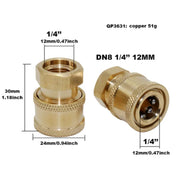 Brass Quick Release Coupler for Hose Pipe & Gun – 2 Pieces