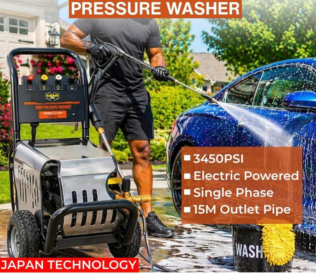 3450 PSI Electric High Pressure Washer – Single Phase