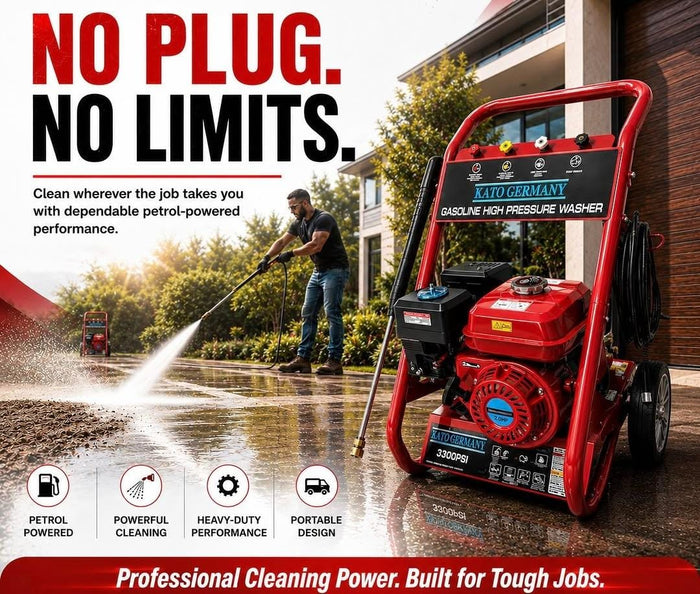 Kato Germany 3300 PSI Petrol High Pressure Washer