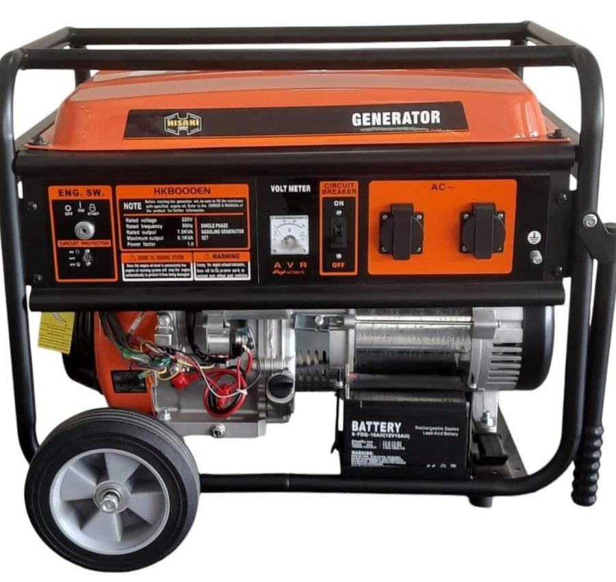 Hisaki Japan HK8000EN 7.5KVA Petrol Generator – Key Start