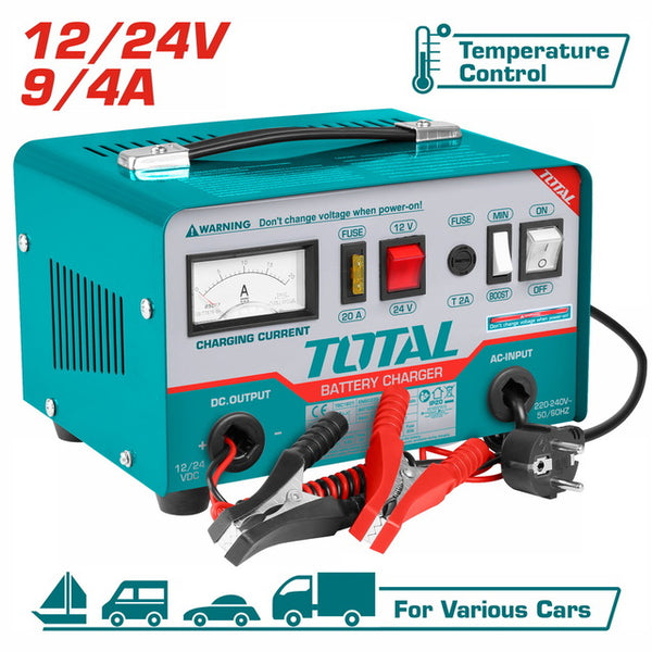 TOTAL 12V / 24V Battery Charger – 9A / 4A