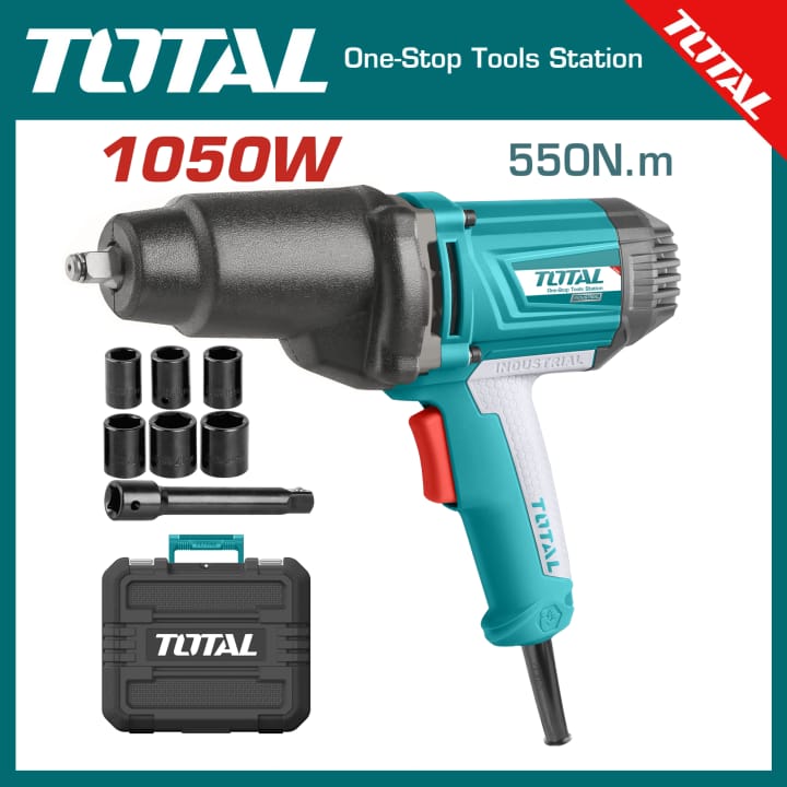 TOTAL 1050W Electric Impact Wrench – 550Nm