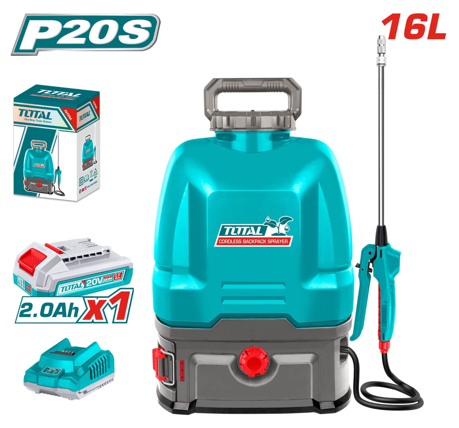 Total 20V 16L Cordless Backpack Sprayer – TSPLI20162