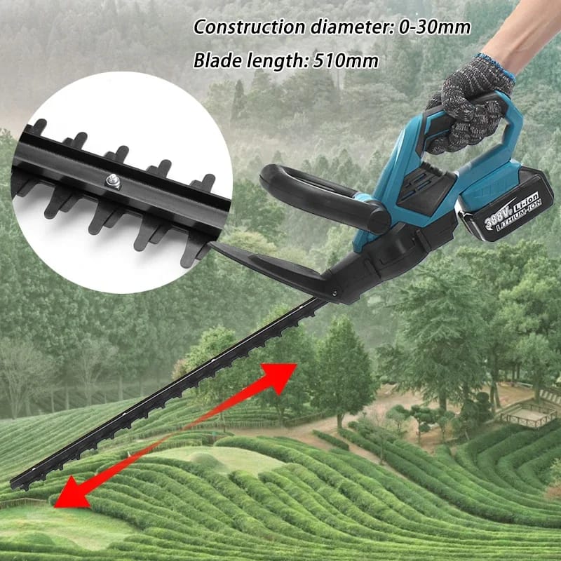198V 1400W Cordless Hedge Trimmer – 510mm Blade