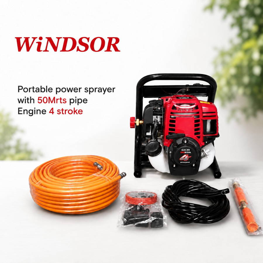 Windsor Portable 4-Stroke Engine Sprayer with 50m Hose