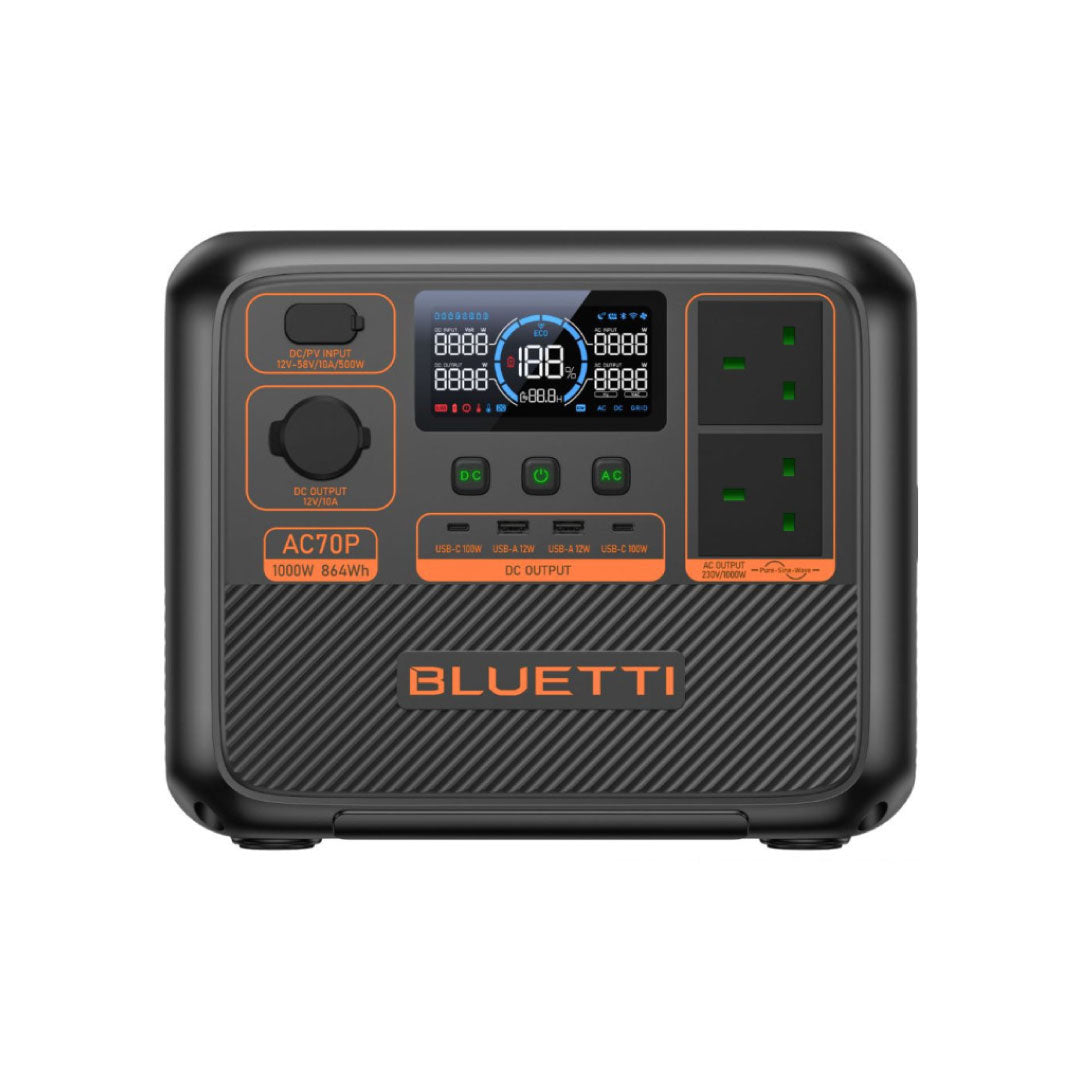 Bluetti AC70P Portable Power Station – 1000W | 864Wh