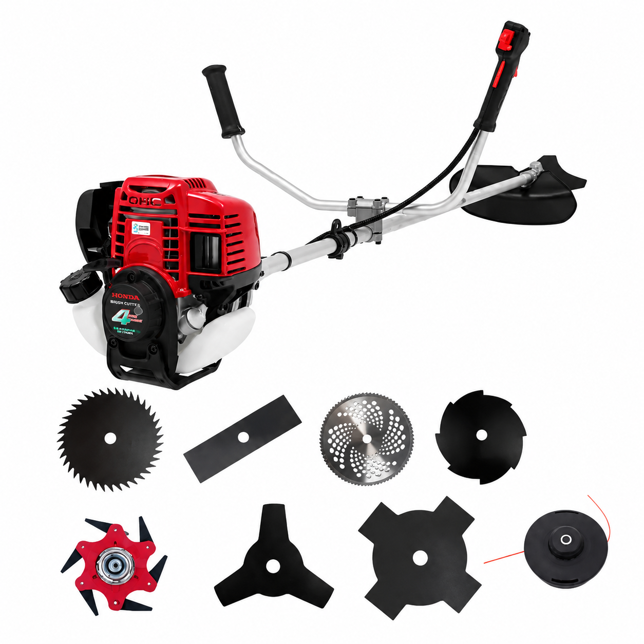 4 Stroke Brush Cutter 52CC – 8 Blade Heavy Duty Grass Cutter