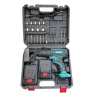Meakida 18V Cordless Drill/Driver - With Case, Battery, Charger & Bits
