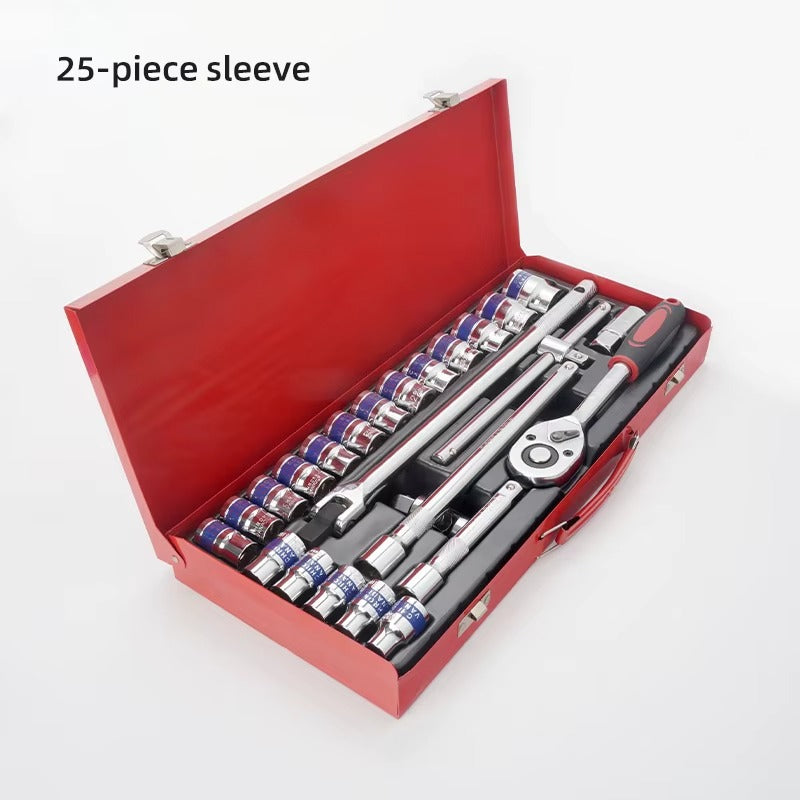 25-Piece CR-V Universal Socket Ratchet Set (Heavy-Duty)
