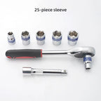 25-Piece CR-V Universal Socket Ratchet Set (Heavy-Duty)