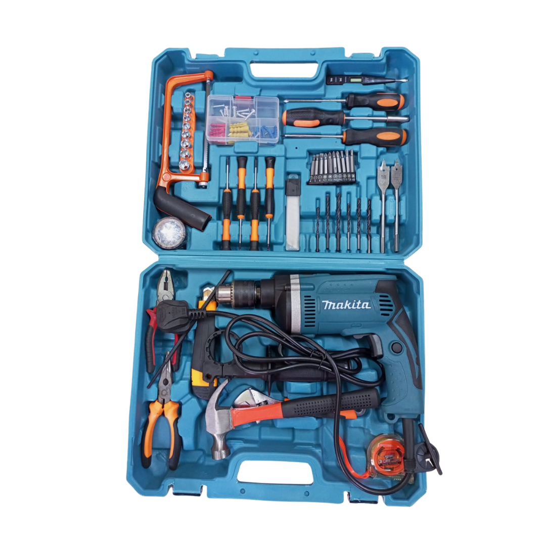 Makita Impact Drill Set 710W (HP1630) - Corded 13mm Hammer Drill