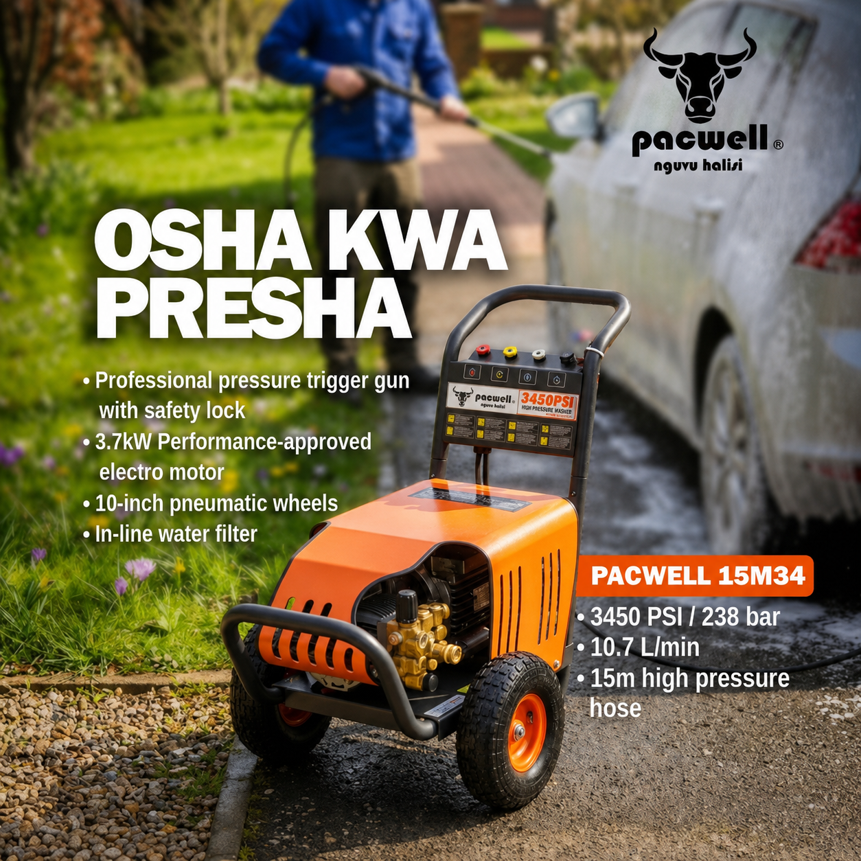 Pacwell 3450 PSI High Pressure Washer