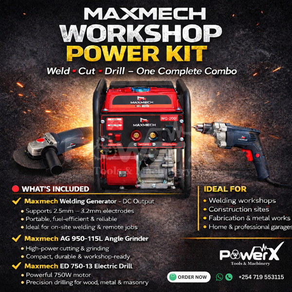 Maxmech Workshop Power Kit – Weld • Cut • Drill (All-in-One Combo)
