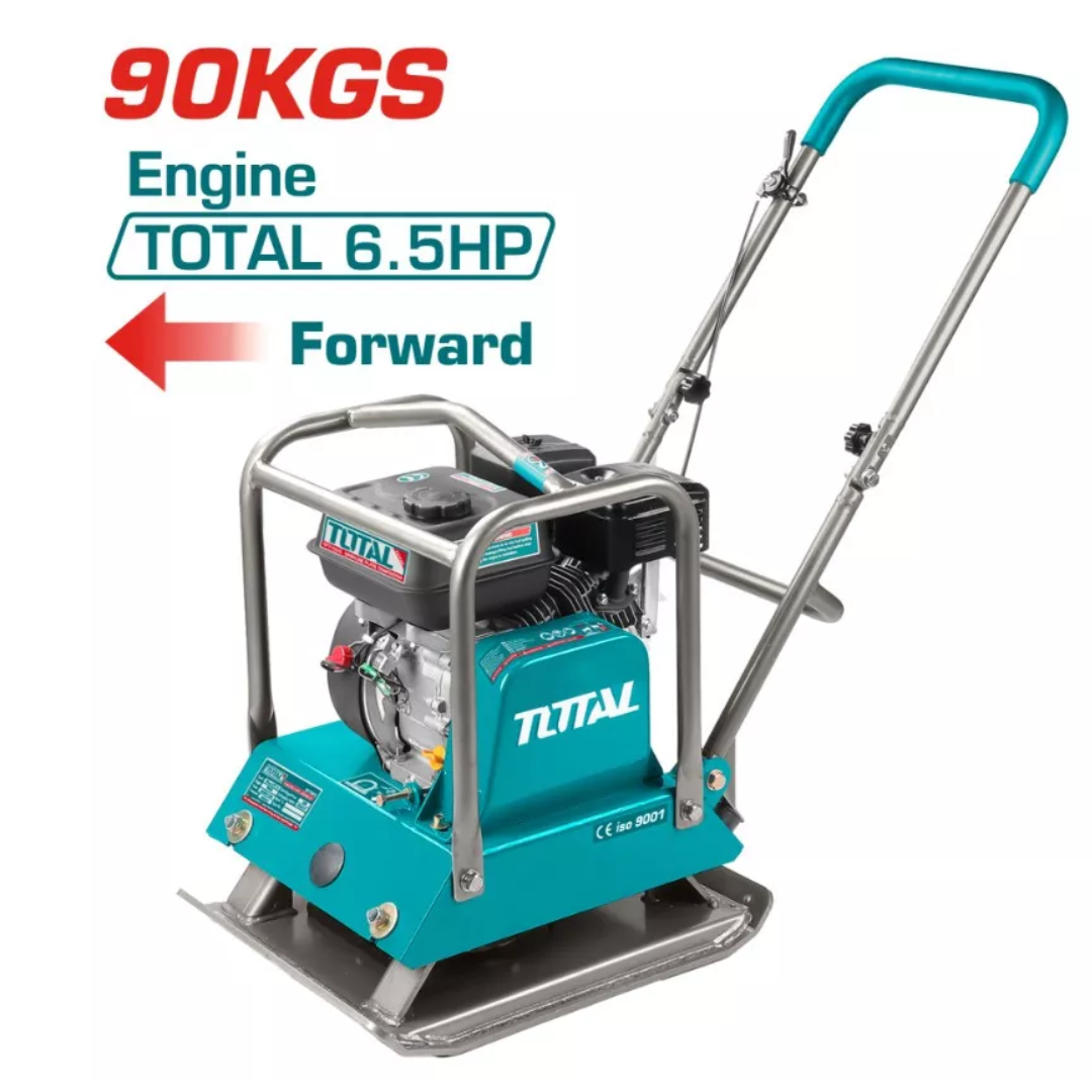 TOTAL TP7100-2 Gasoline Plate Compactor – 6.5HP, 90kg Soil Compactor
