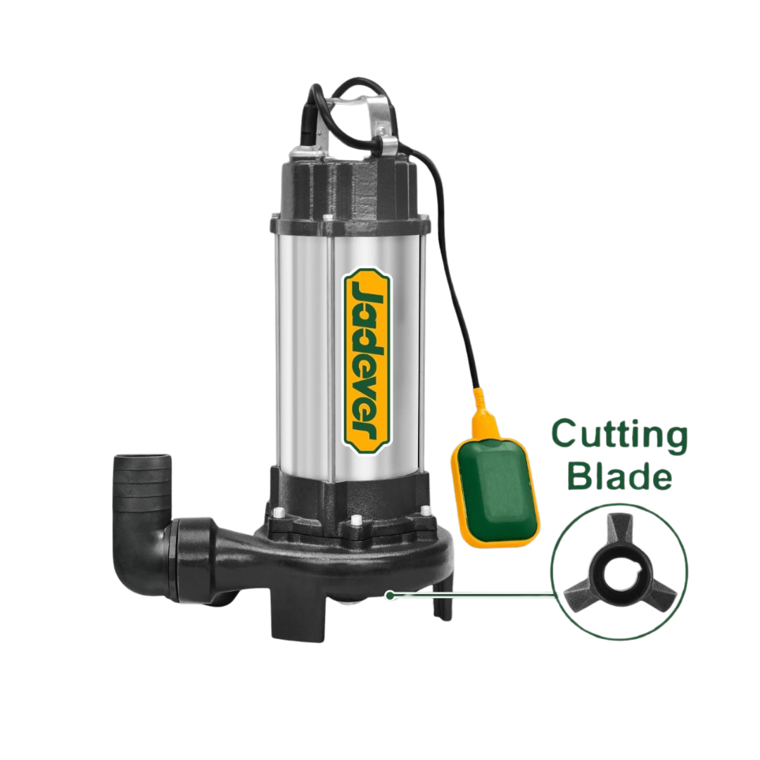 Jadever 1500W (2HP) Sewage Submersible Pump – 14.5M Head (Heavy Duty)