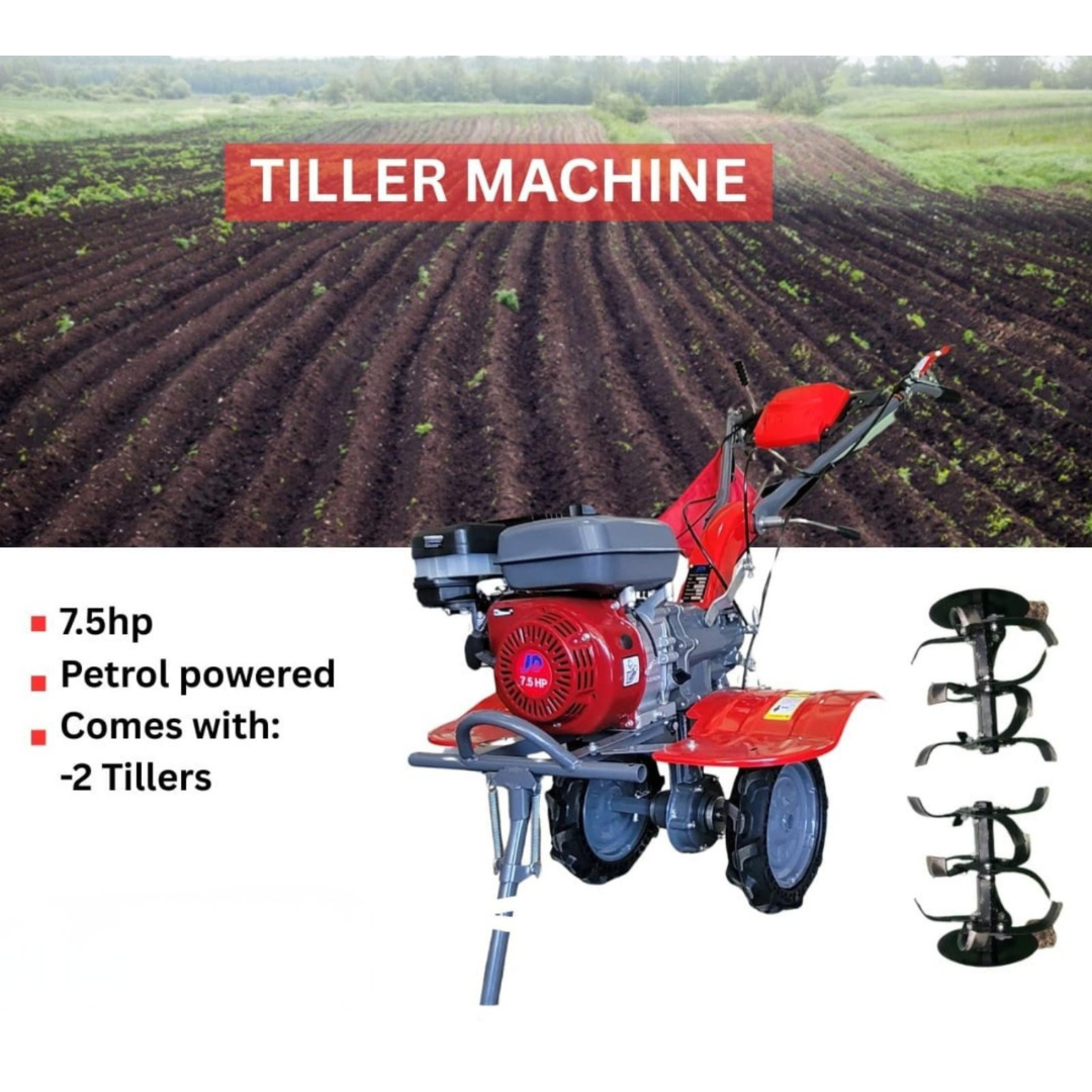 7.5HP Petrol Tiller Machine (Comes with 2 Tiller Blades)