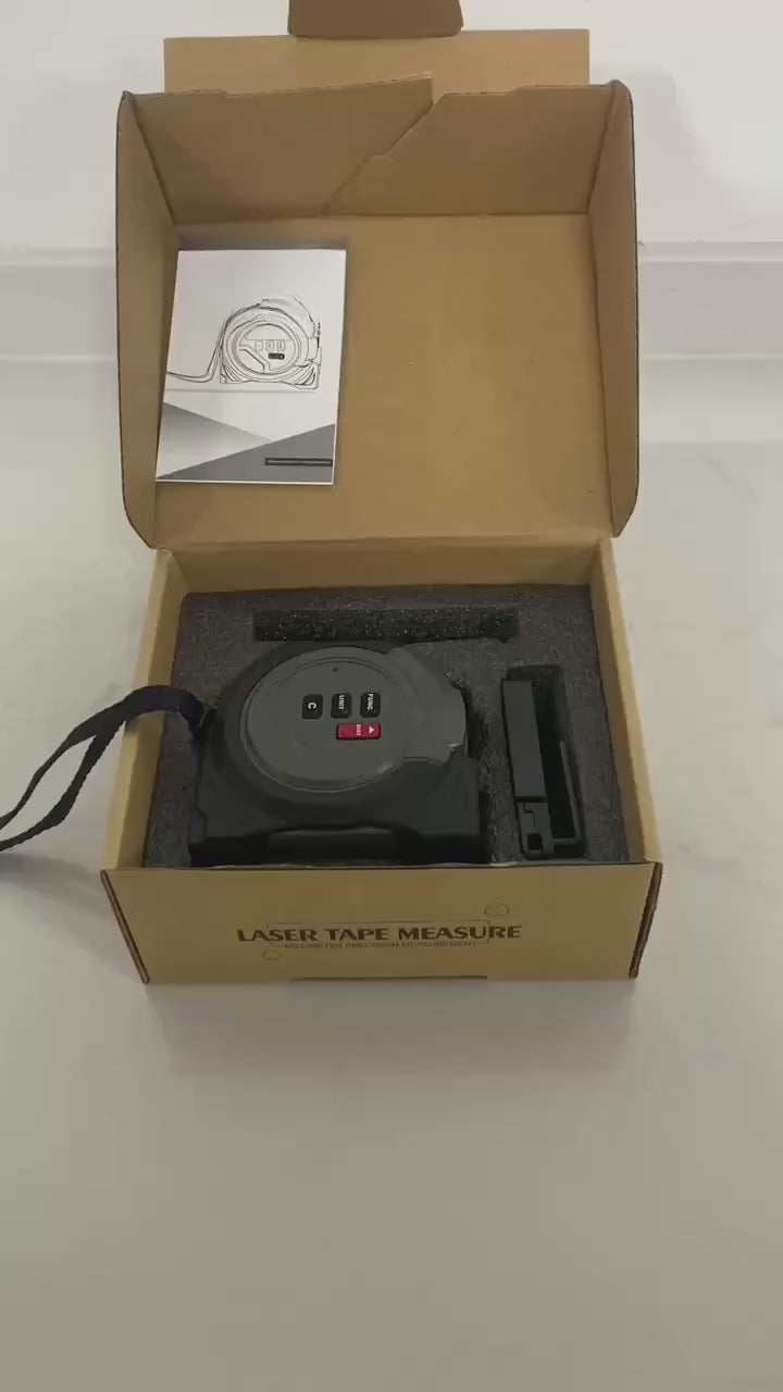 📏 40M Digital 3-in-1 Laser Tape Measure – Big Screen, Laser Level & Distance Meter