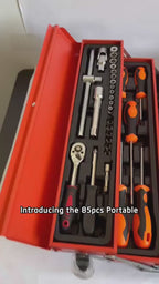 85PCS Multi-Functional Portable Toolbox Set – Car, Home & Workshop Repair Kit