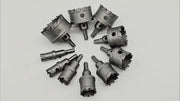 10-Piece TCT Tungsten Carbide Hole Saw Cutter Set