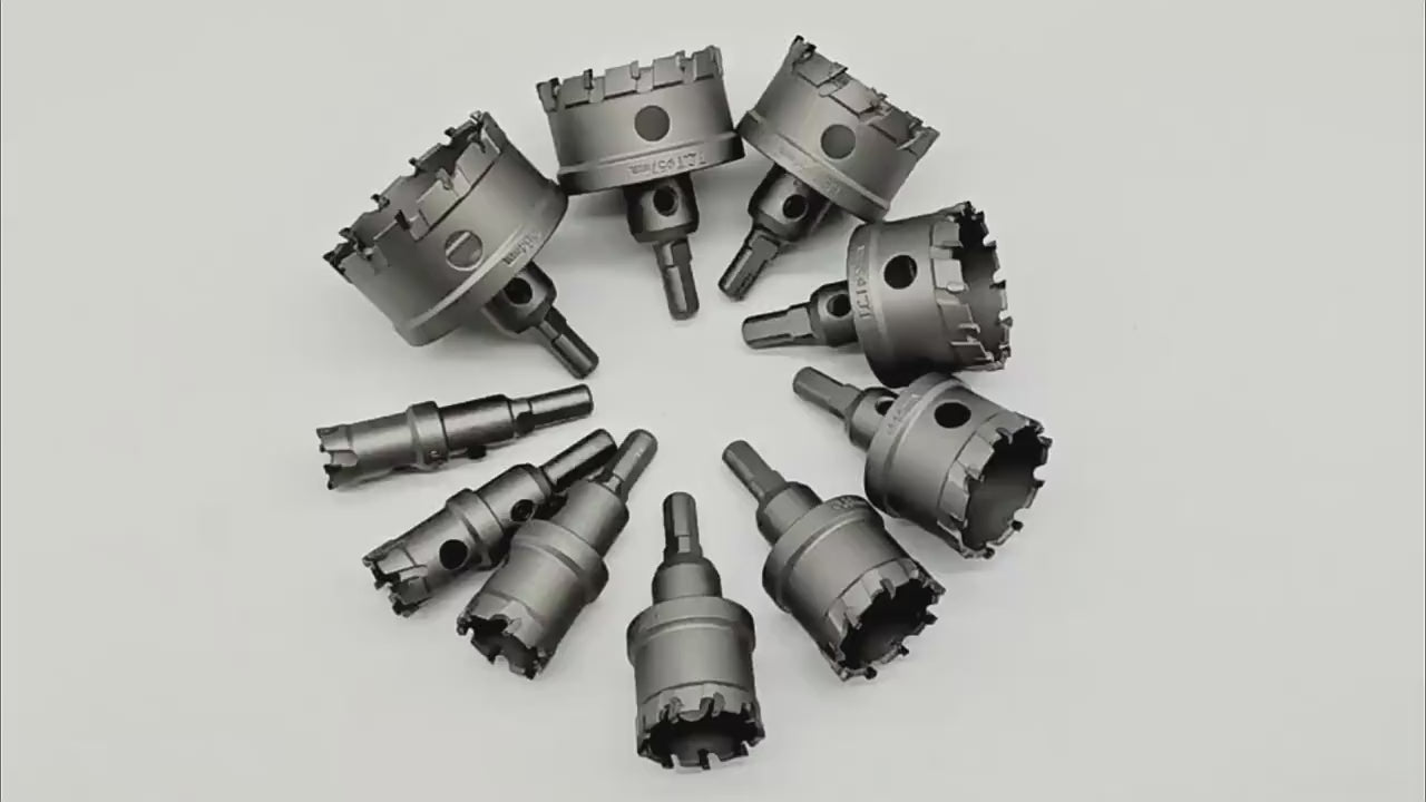 10-Piece TCT Tungsten Carbide Hole Saw Cutter Set