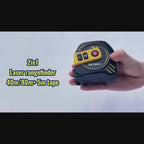 3-in-1 Multifunction Laser Tape — 40 m Laser + 5 m Tape, USB-Rechargeable