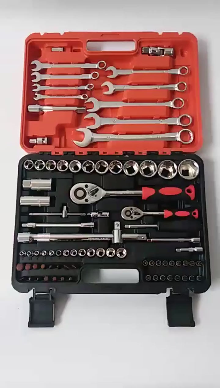 82-Piece Auto Repair Tool Set – Heavy-Duty CR-V Steel | Professional & Household Mechanics Kit
